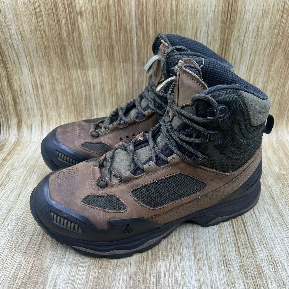 Vasque Breeze AT Mid GTX Hiking Boots Men's Size 10.5W Brown Leather Vibram 7038